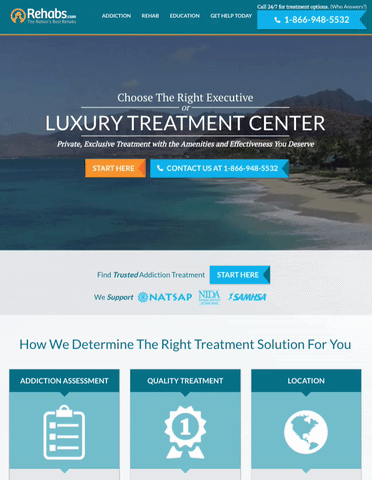 luxury.rehabs website screenshot